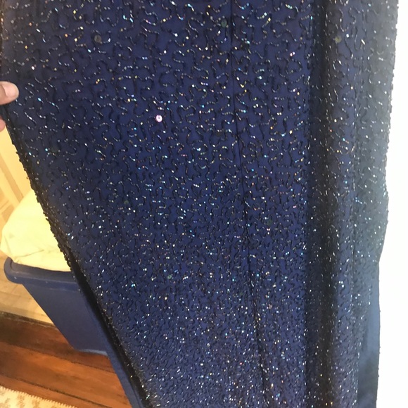 Andretta Donatello Navy Beaded Dress - Picture 6 of 7